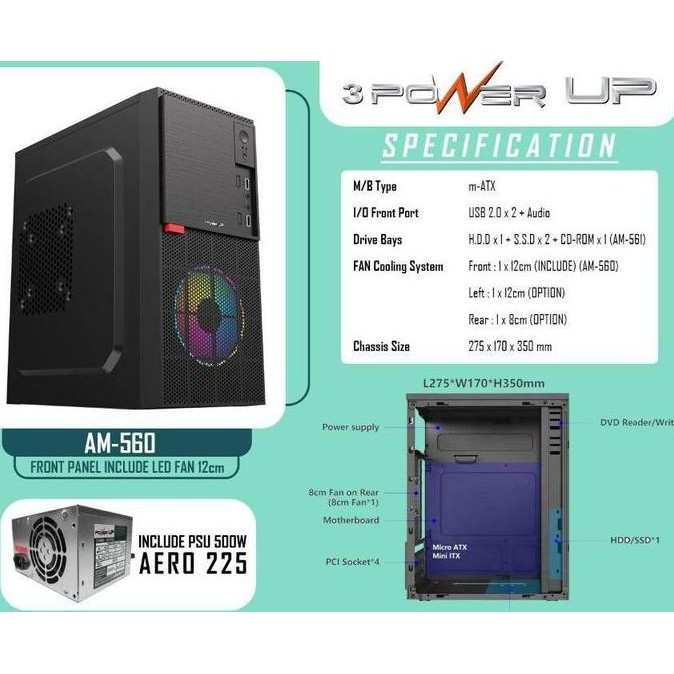 TERMURAH - Casing Powerup Raptor Aeromax AM-560