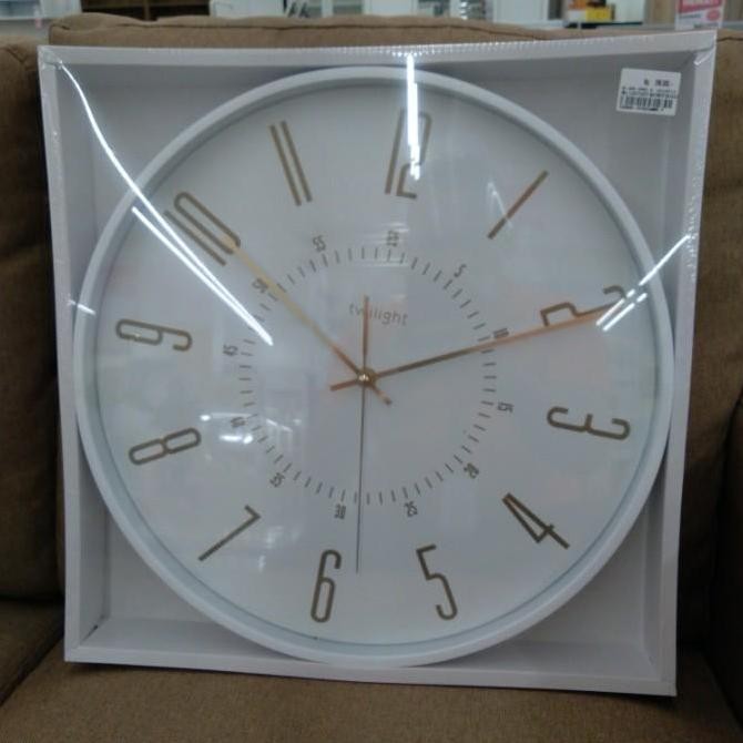 Jam dinding informa 40cm putih white jam tembok wall clock