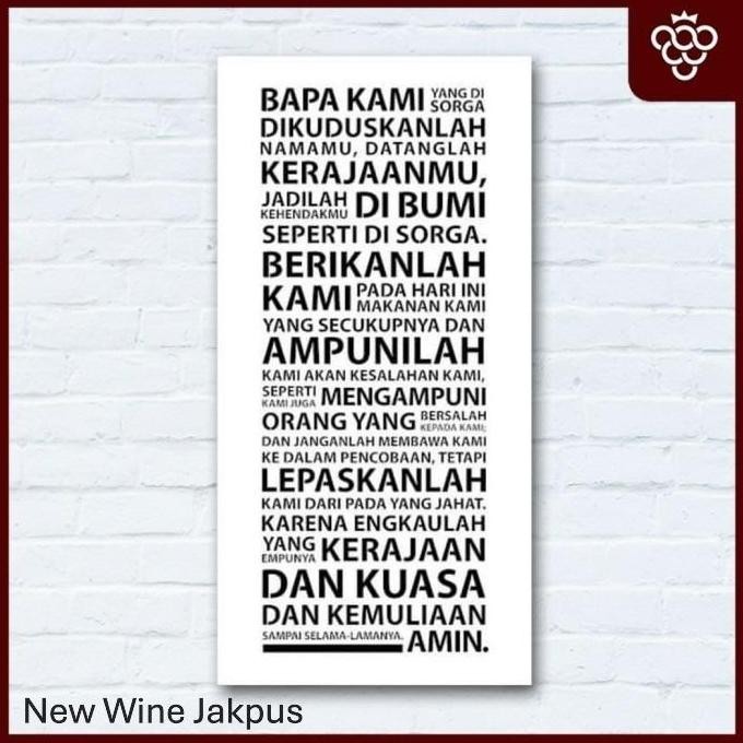 Hiasan Dinding Doa Bapa Kami (M) - Putih