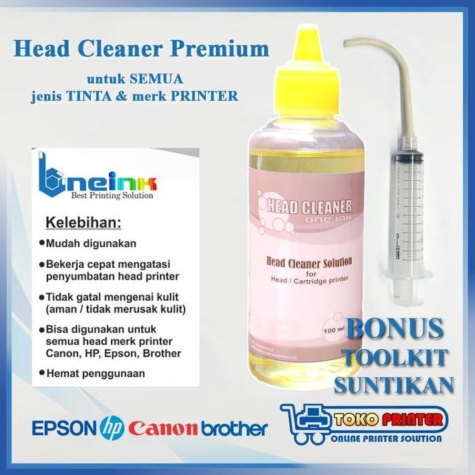 DY11 >> Head Cleaner Premium ONE ink 100ml Pembersih Head / Cartridge