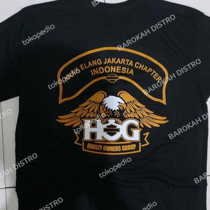 T-shirt kaos HOG Harley Davidson Anak Elang Jakarta - bisa ganti kota