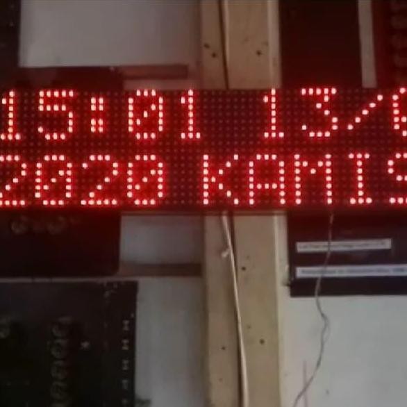 Jam dan jadwal sholat running text