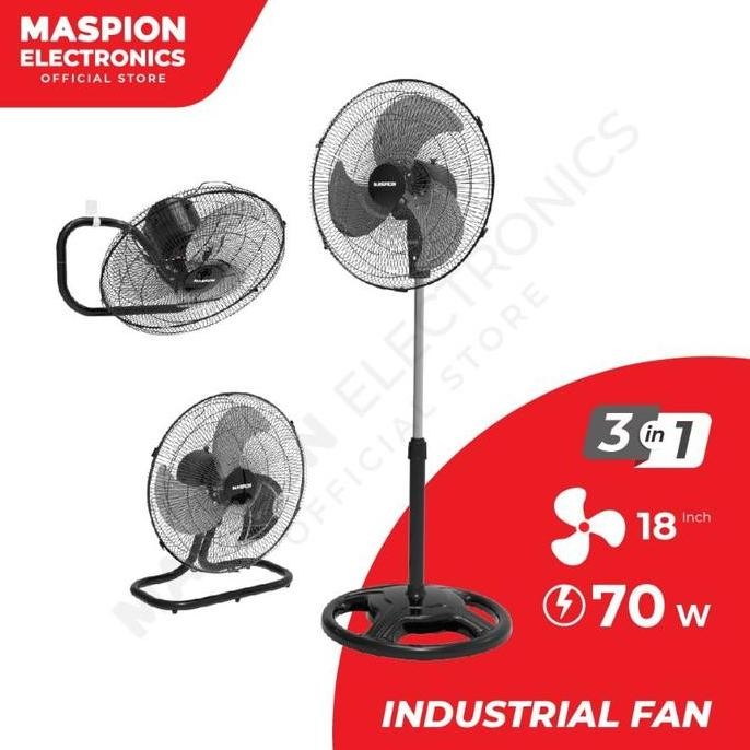 Maspion PW451 Kipas Angin Tornado 3IN1 100% Tembaga Kumparan Motornya BEST SELLER