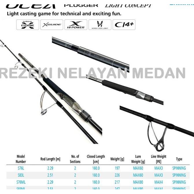Joran Popping SHIMANO Ocea Plugger Light Concept 2024