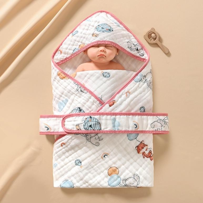 Selimut Hoodie Bayi Multifungsi / Baby Blanket Tebal Impor Halus / Selimut Topi Bayi Newborn Lembut