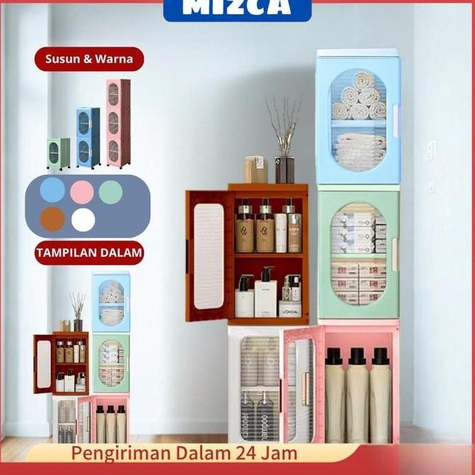 Promo MIZCA Lemari Lipat Susun Plastik OLEORA Lemari Pakaian Plastik LEORA Lemari Portable Rak Sepat