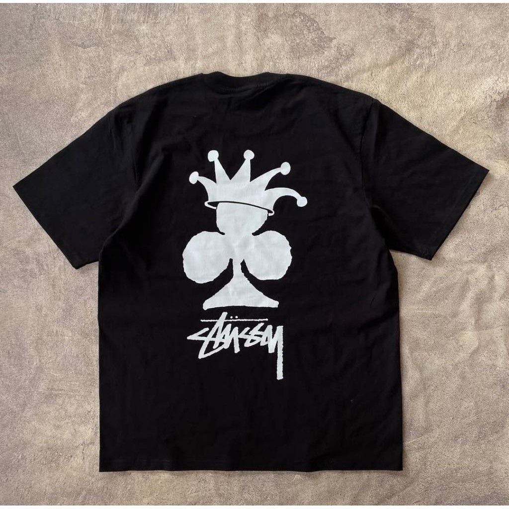 T-shirt STUSSY X king UNISEX FULL TAG MIROR import kaos STUSSY pria full tag