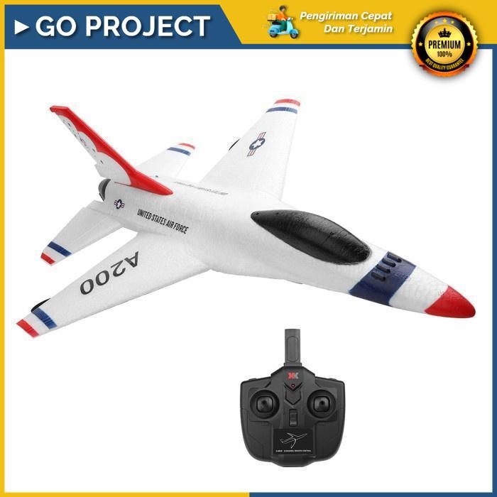 Go-Project Wltoys Rc Pesawat A200 F16B 2Ch 2.4Ghz Remote Control Hobby And Toy Collection Original H