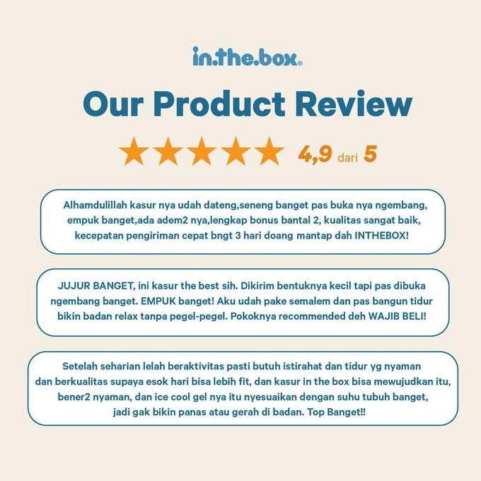 Kasur Spring Bed IN THE BOX PLUS 140x200 - FREE BANTAL