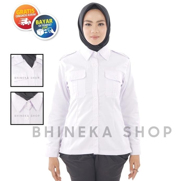 Model baru - Kemeja Putih Dinas Wanita Baju Putih Pns Wanita Kemeja Putih Atasan Kerja Wanita Baju D