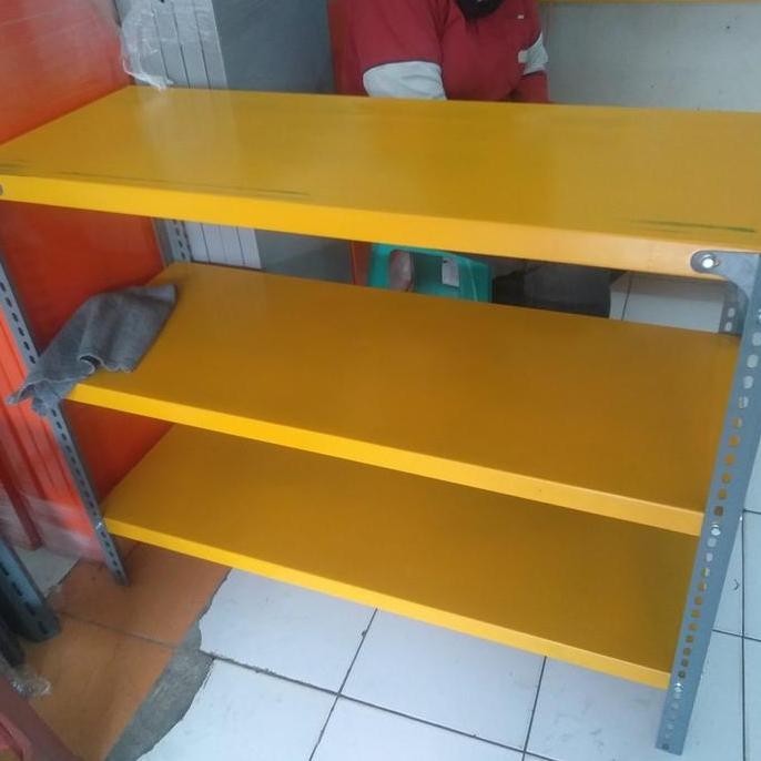 meja besi 3 susun rak