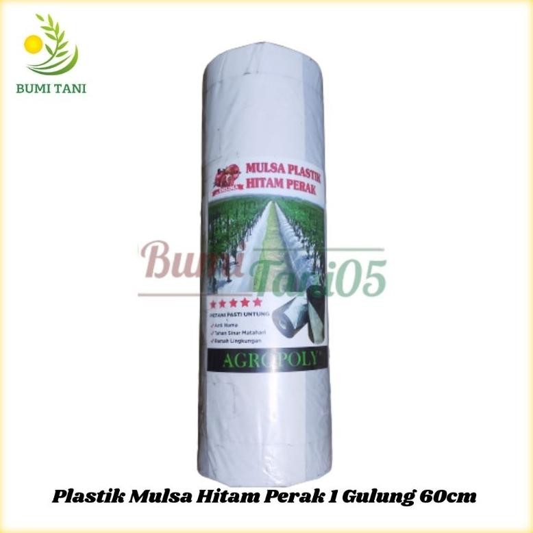 LEGOLANT- Plastik Mulsa Hitam Perak Ukuran 60/120cm x 500m Plastik Pertanian 1 Gulung 14kg