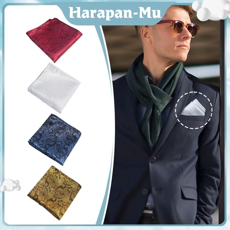 UGNDA Saku Pocket Square Sapu Tangan Jas Pria Motif Premium Sapu Tangan Jas Segi Akesoris Jas