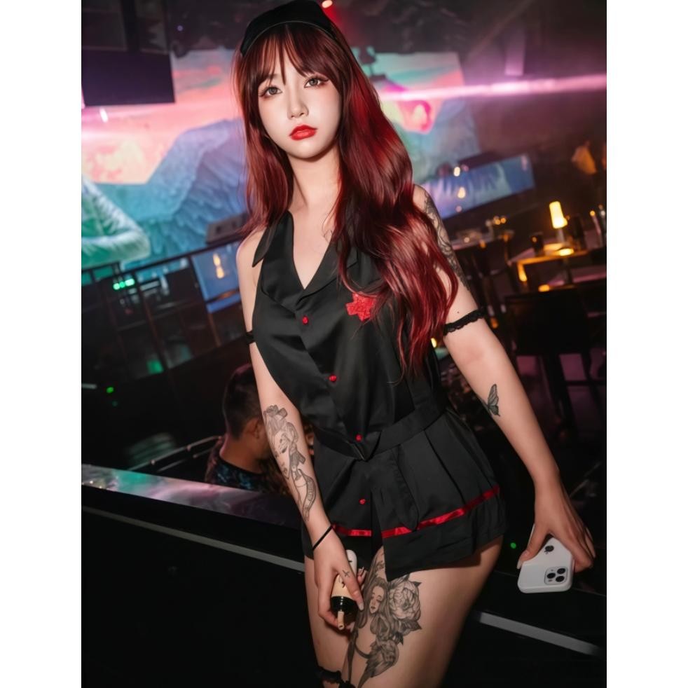 Longnight Dress Wanita Dewasa | Lingerie Sexy Cosplay Maid | SleepwearNEW Lingerie Dress  Seragam pe