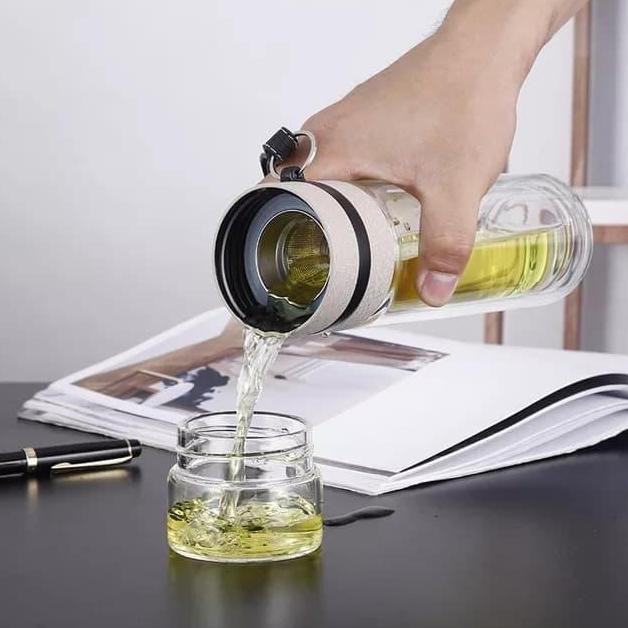 Botol Teh Infuser Saringan Gelas Serbaguna