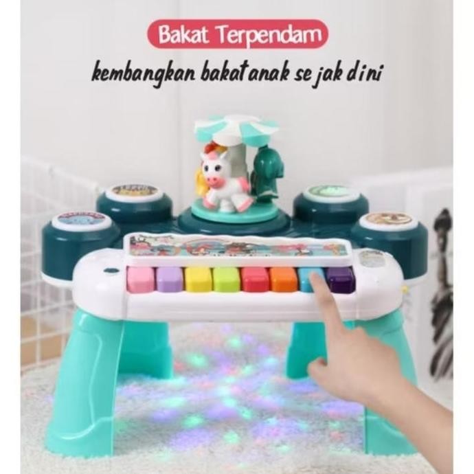 Mainan Edukasi Musik Anak Bayi Baby Table Musical Learning Toys Mainan Meja Piano Anak Baby Play Kad