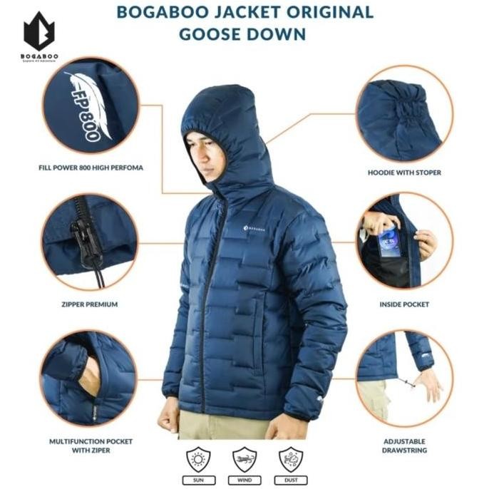 Jaket Gunung Bulu Angsa Goose Down Peak Bogaboo Insulated Fp 800 Tebal Ultralight Jacket Pocketable 
