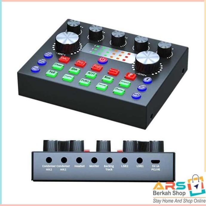 Mixer Usb External Sound Card Bluetooth Amplifier Effect Centechia V8S