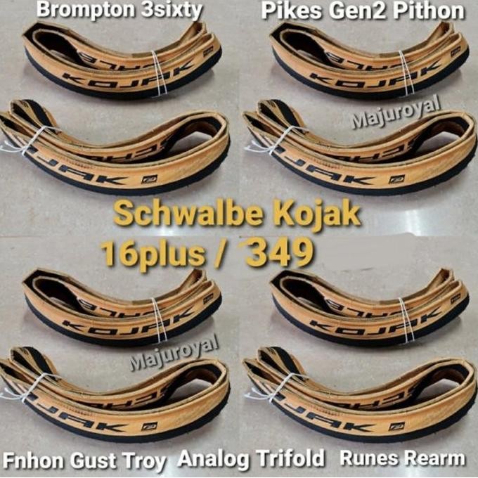 Ban Luar Schwalbe Kojak 16 349 Plus Sepeda Lipat Tan Wall Foldable Murah
