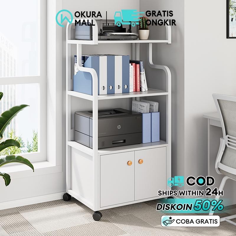 Rak Troli Susun Rak Susun Serbaguna Rak Printer Rak Penyimpanan Dapur Dengan Roda Rak Dapur Rak Kama