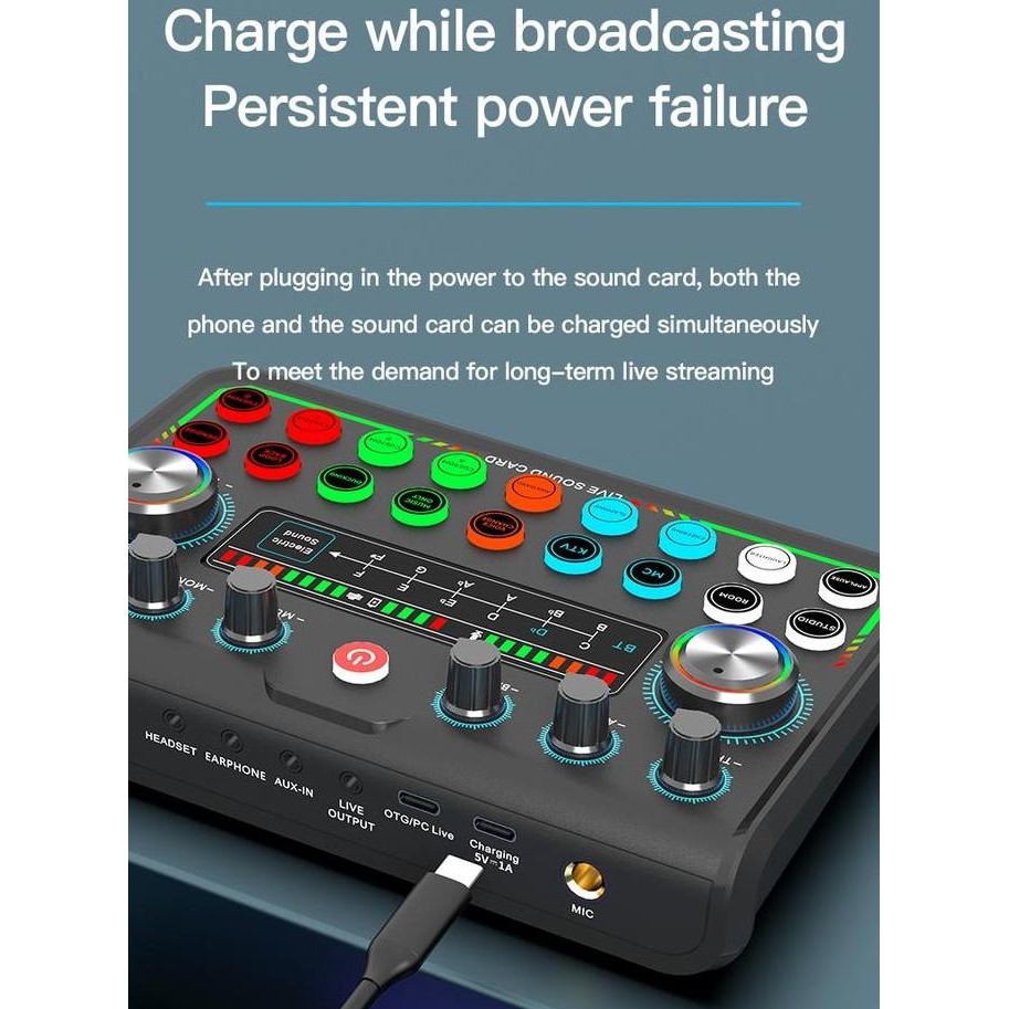 [Diskon Besar-Besaran] P99 Sound Card Mixer External Soundcard Bluetooth Live Soundcard Professional
