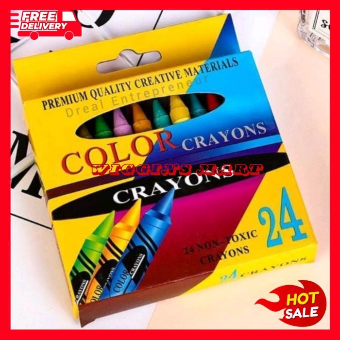 PENSIL CRAYON CRAYONS KRAYON  PEWARNA NON TOXIC KECIL POCKET COLORING 1 SET ISI 24 WARNA ALAT MEWARN