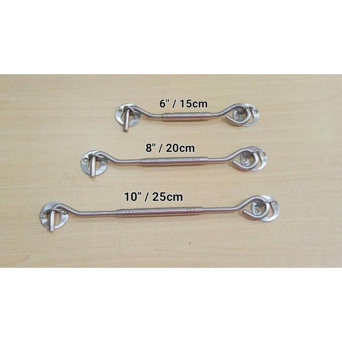 Hak Angin 10" / 25 Cm Stainless Steel / Penahan jendela