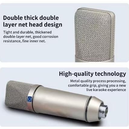 Paket Lengkap F999-U87 Soundcard  Mic Set Dengan Braket Kantilever Komplit Peralatan Live Streaming 