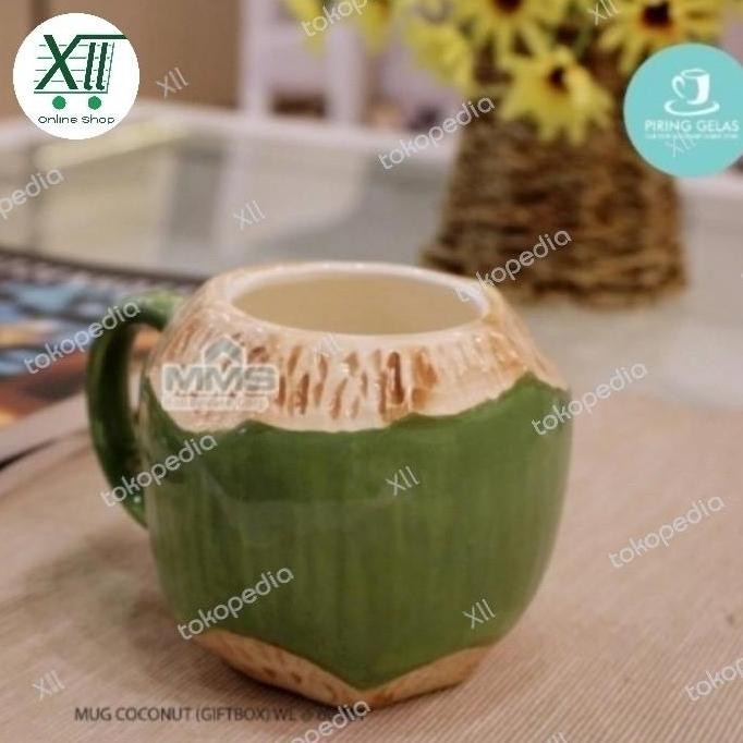 Coconut Mug 350 Ml Mug Kelapa Keramik