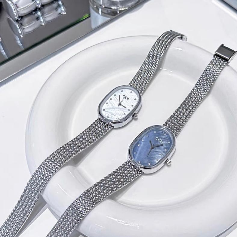 Jam Tangan Rantai Oval Original GEDI Jam New Fashion Korea CA048