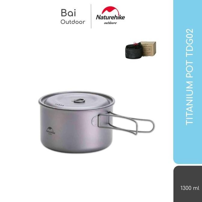 Titanium Pot Tdg02 Naturehike Nh18T202-B Panci Nesting Camping Ul