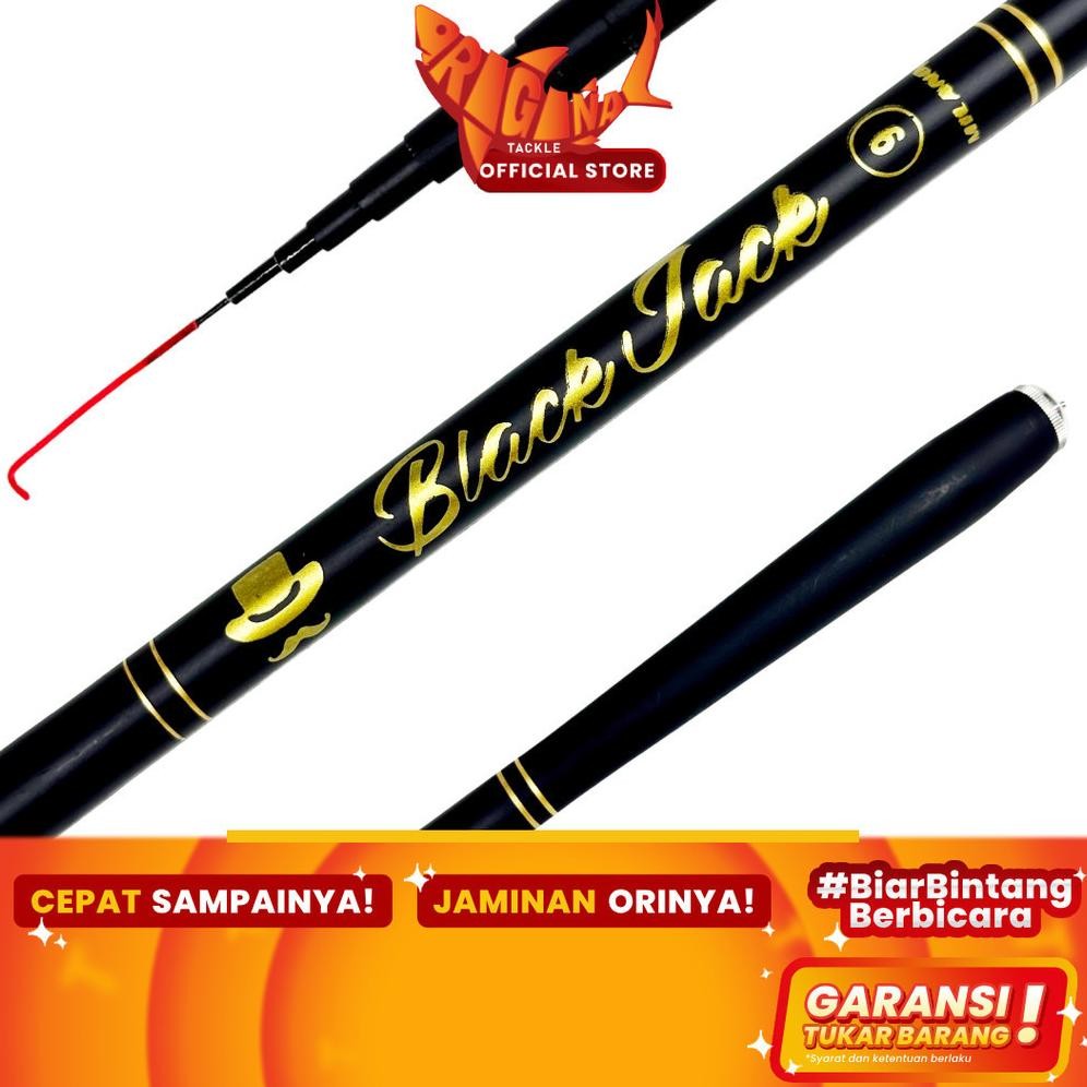 Joran Pancing Pole Tegek Milano Black Jack Ruas Pendek Carbon 270cm 300cm 360cm 450cm