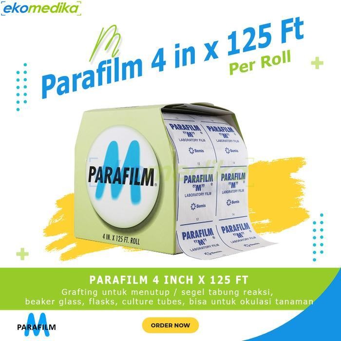 M Parafilm 4 Inch x 125 FT Grafting Film Laboratorium / Parafilm 4in