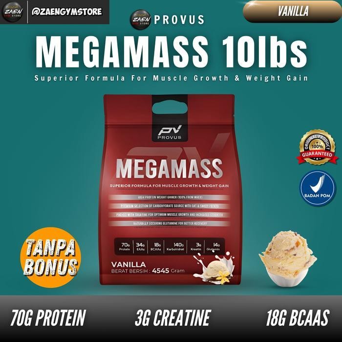 PROVUS MEGAMASS 10 LBS 70 GRAM PROTEIN PER SERVING