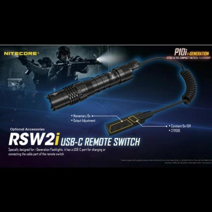 Usb-C Remote Switch Nitecore Rsw2I For Senter Nitecore Series I