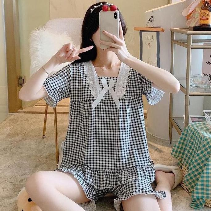 Dw-05 Baju Tidur Wanita Motip Renda Premium Import