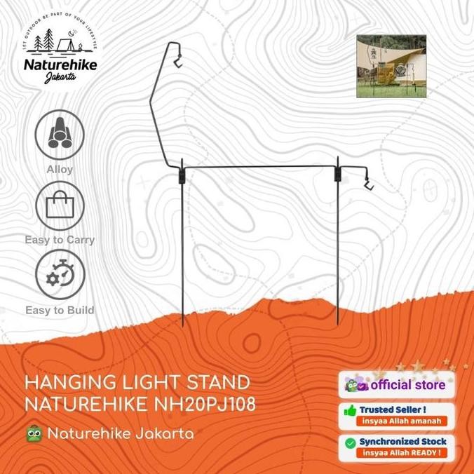 Hanging Light Stand Naturehike Nh20Pj108 Lamp Holder Lampu Camping