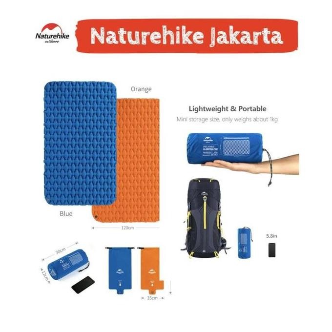 Naturehike Matras Angin Double Nh19Z055-P Sleeping Pad Ultralight