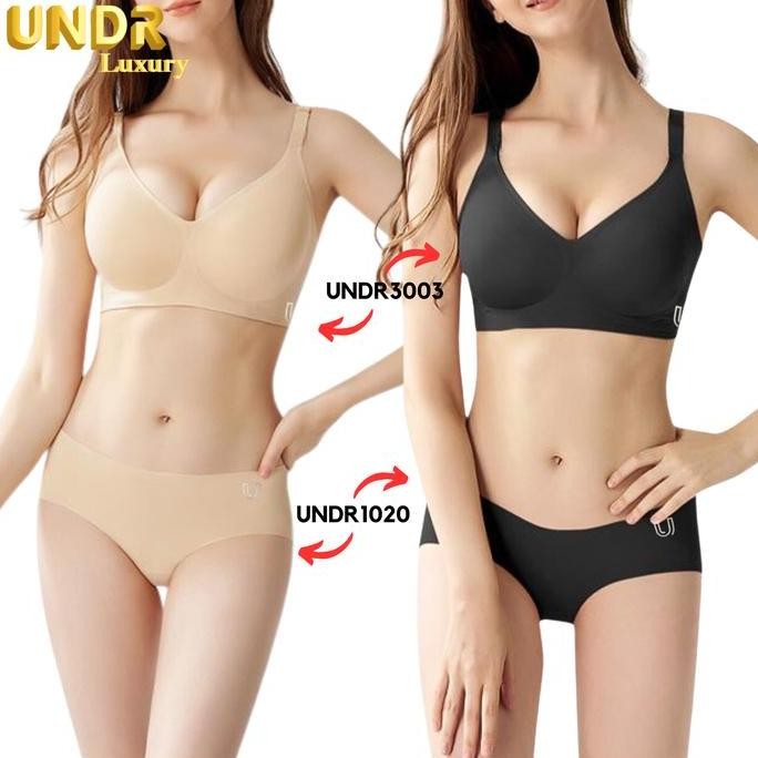 Undr Set Pakaian Dalam Seamless Wanita Luxury 1 Set Bra & Celana Dalam Perempuan Quality Anti Jeplak