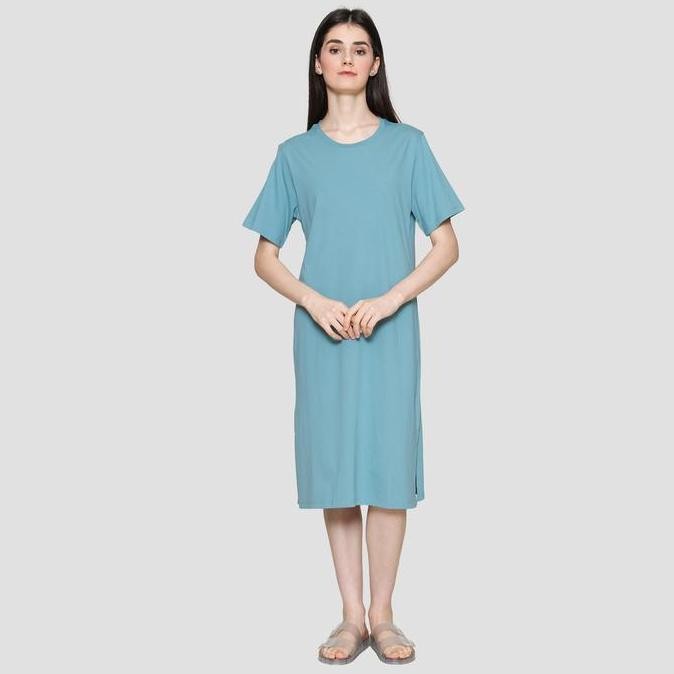 Nevada Knit Solid Midi Dress Wanita 121725803