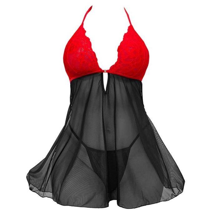 L1316 Baju Tidur Wanita Gaun Malam Mini Dress Daster Pendek Sleepwear