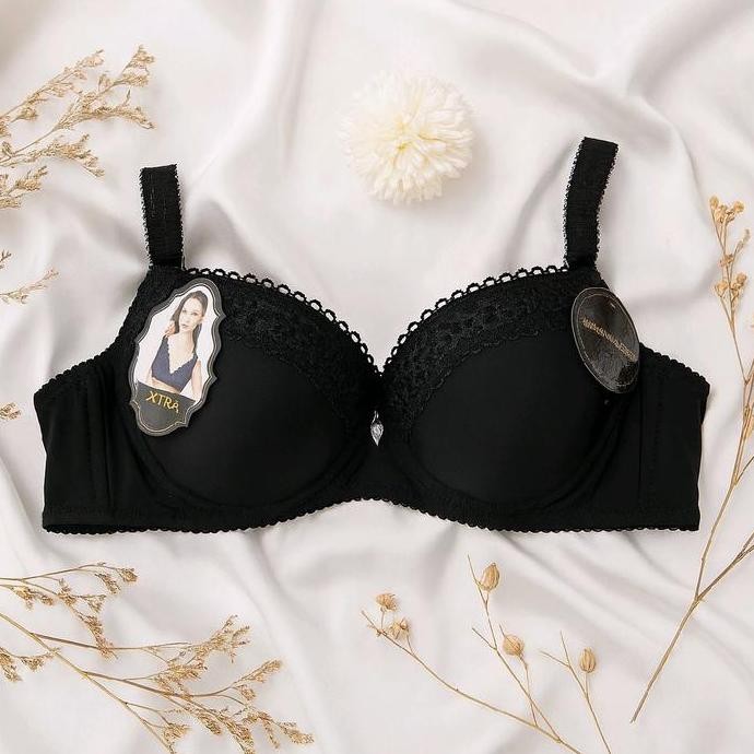 Bra Remaja Busa Tebal Kawat Push Up Beha Wanita Cantik Super Montok Kait Kancing 2 Bra Sexy Cup A De