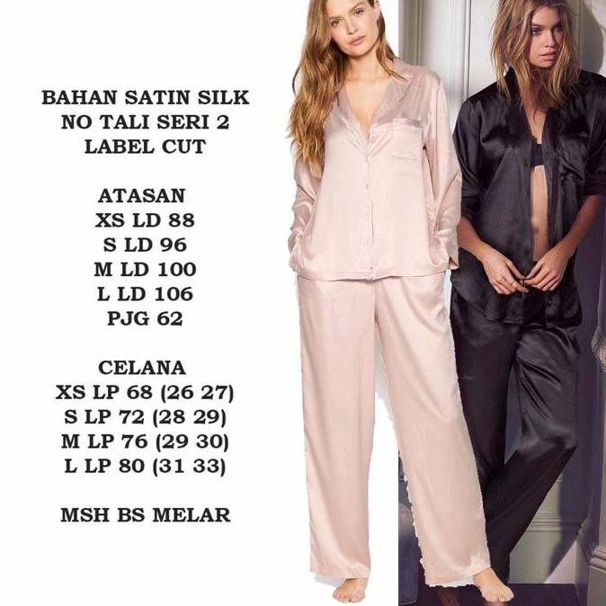 Vs Set Setelan Victoria Secret Baju Tidur Sexy Victorias Piyama Satin