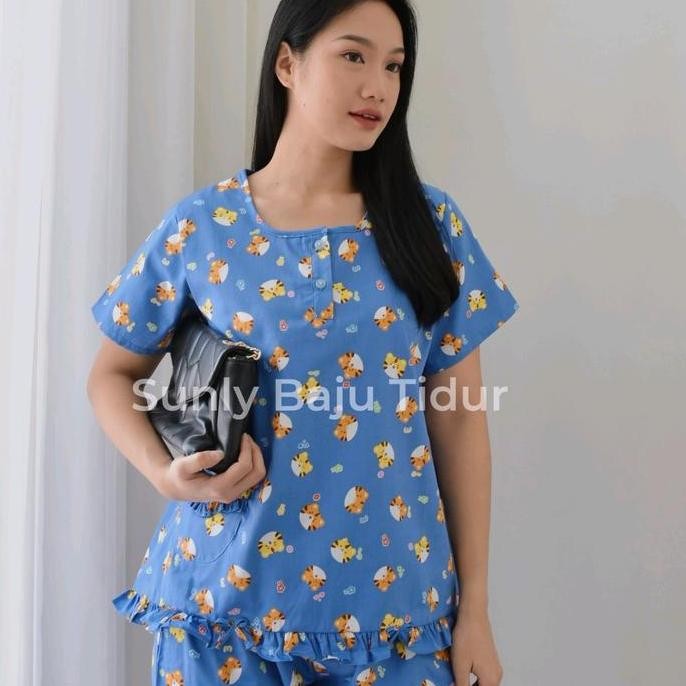Sunly Baju Tidur Celana Panjang Uk. 22 Piyama Panjang Wanita