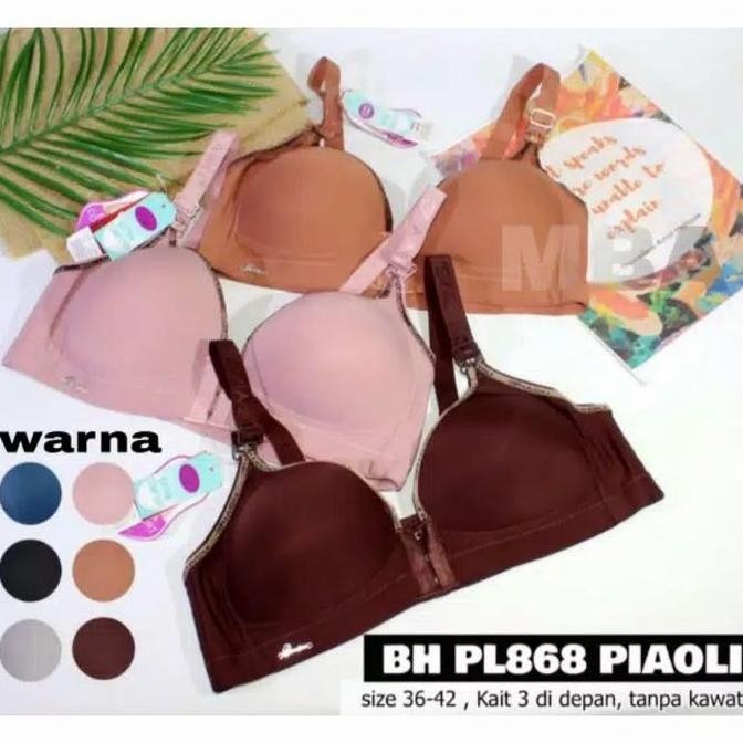 Bh Piaoli Pl868 - Bh Piaoli Kancing Depan - Bh Busa Tanpa Kawat Trendy