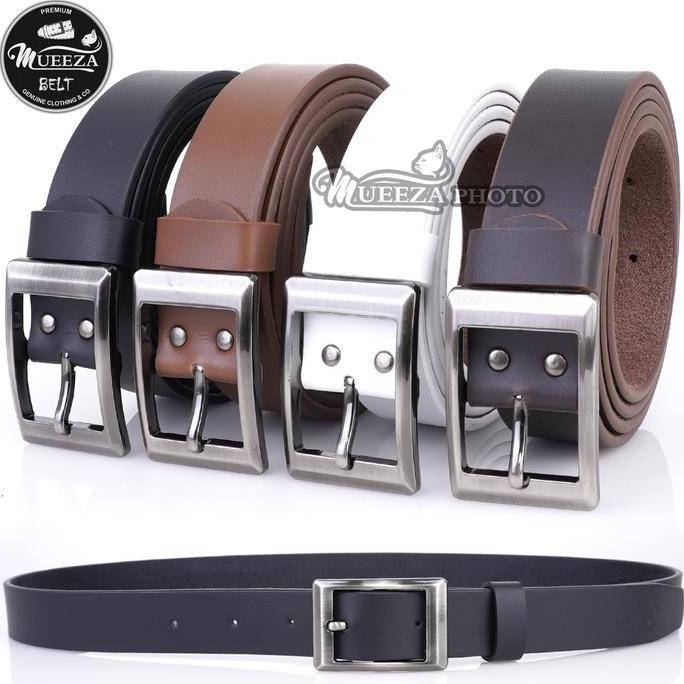 DF192 }} Mueeza Belt Ikat Pinggang Kulit Pria Dan Wanita Sabuk Kulit 3cm H01