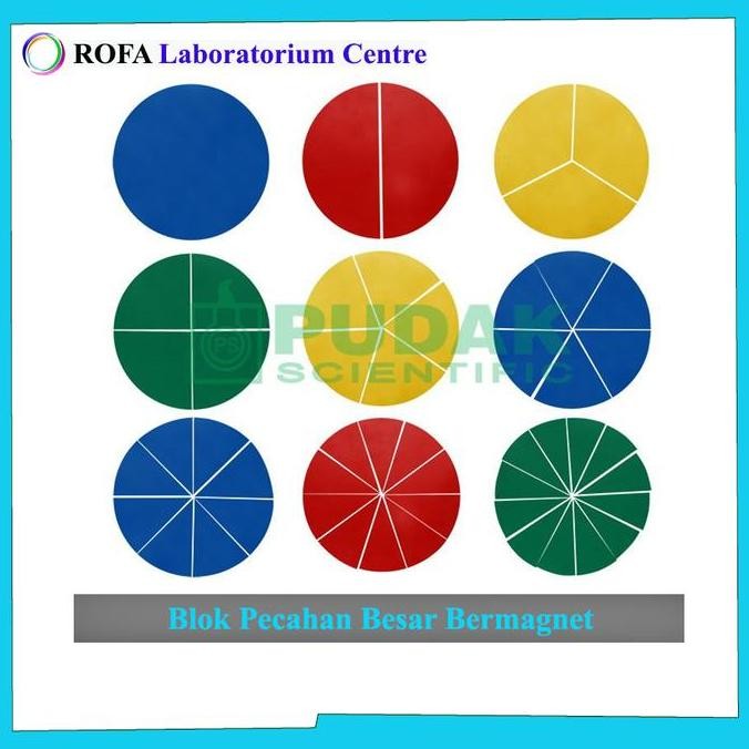 Block Pecahan / Alat Peraga Pecahan / Model Pecahan Matematika