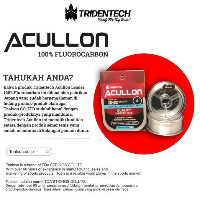 Senar Pancing Leader Acullon Leader Tridentech FlouroCarbon