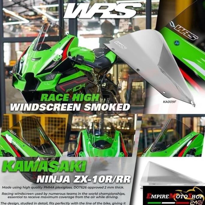 Promo WRS Windshield ZX10R ZX 10 R ZX10 R Windscreen Visor Wind Shield COD
