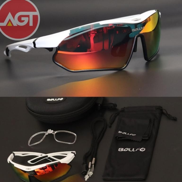 MYMO- Original BOLLFO Kacamata Sepeda Pria Bersepeda Kacamata UV400 MTB Kacamata Olahraga
